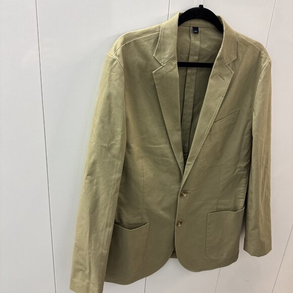 J. Crew Blazer 40R Khaki Tan Cotton Blend Thompson Slim Fit 2-Button Sport Coat - Picture 3 of 8